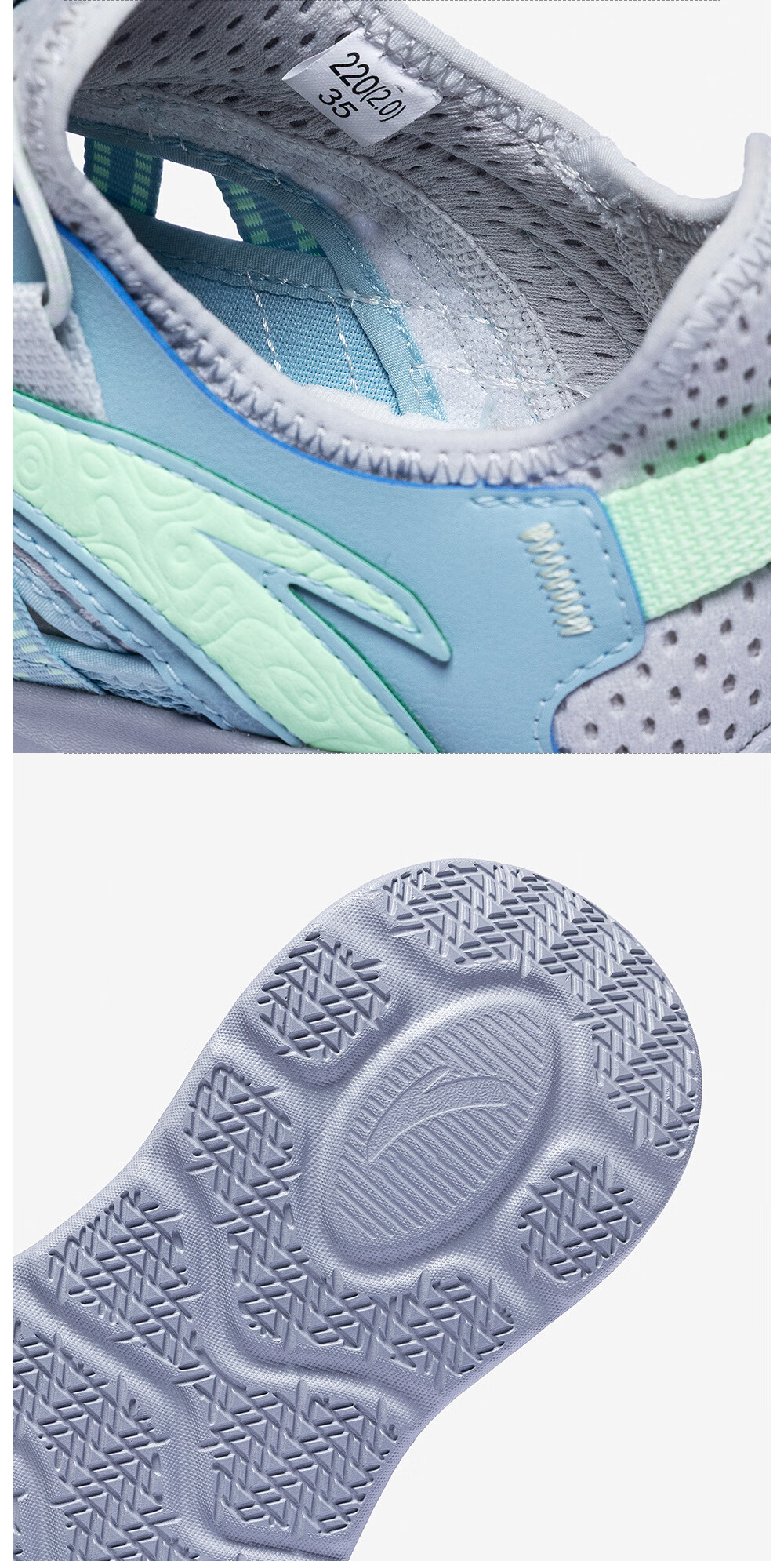 Anta Kids Sports Sandals Boys Big Kids Summer Mesh Breathable Creek Walking Drawstring Water Shoes A12626915 22